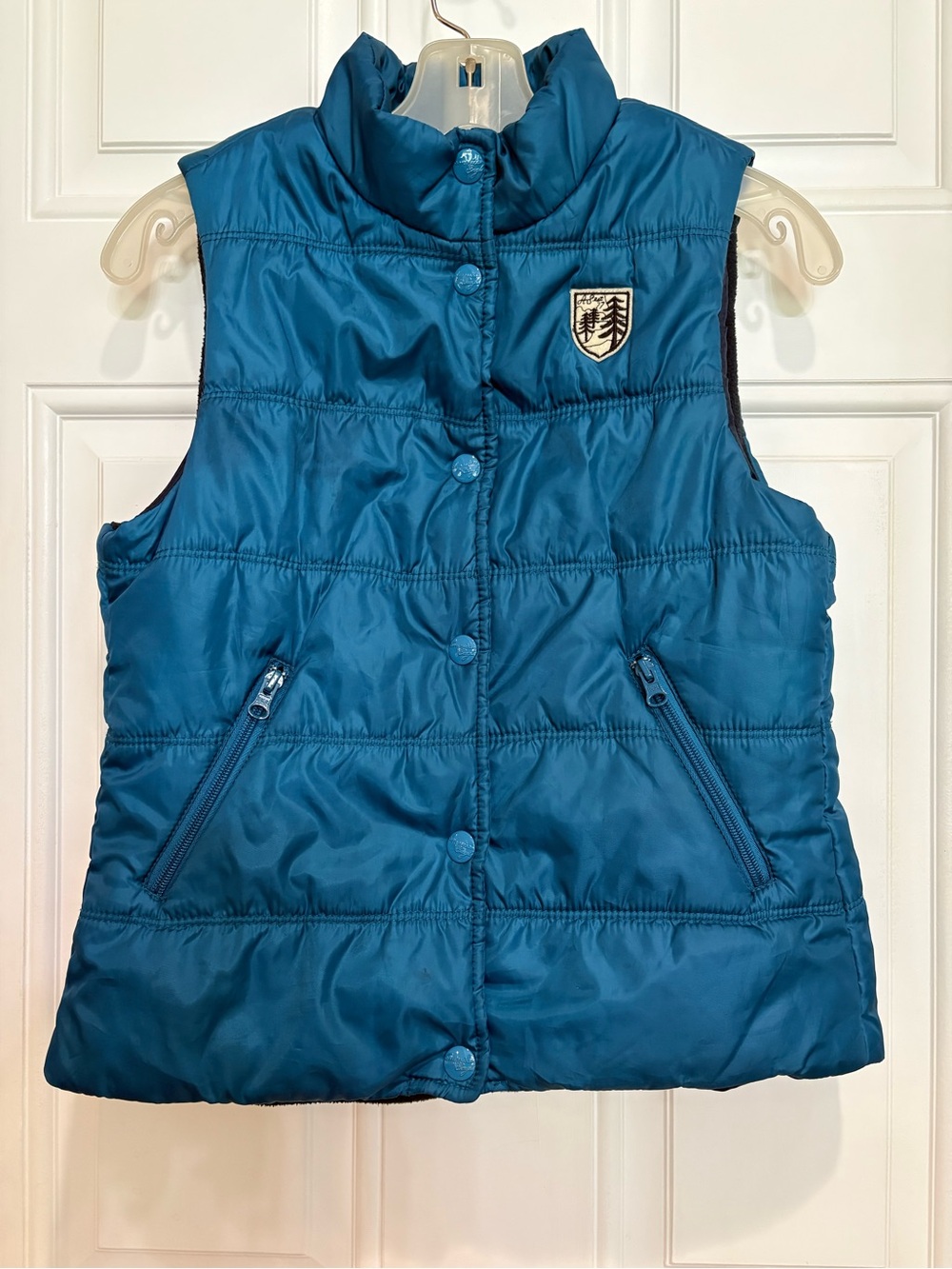 Vintage American Eagle Teal Puffer Vest, Size S